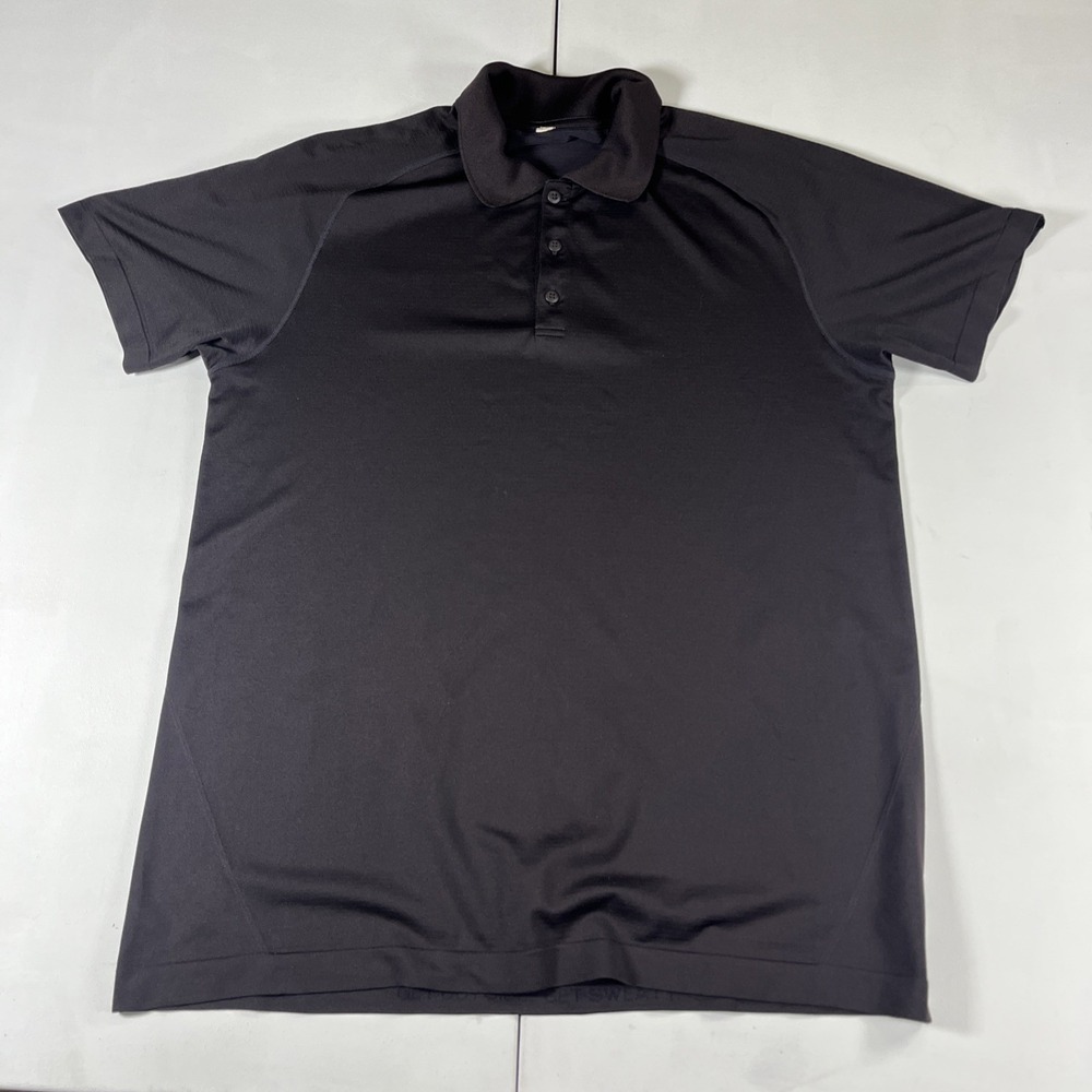 Lululemon Polo Metal Vent Short Sleeve Golf Performance Burgundy Men's XL